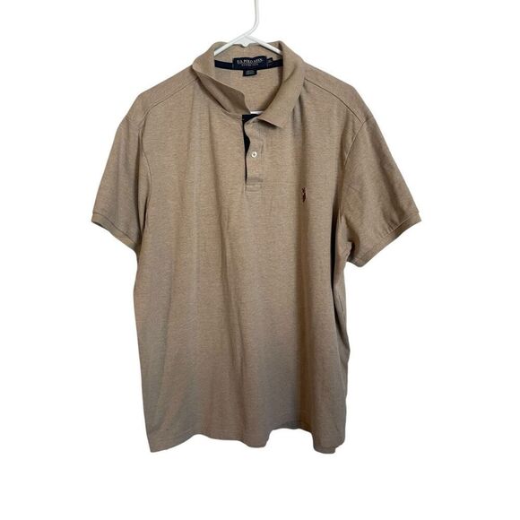 U.S. Polo Assn Men's Brown Luxury Feel Short Sleeve Golf Polo Shirt Size 2XL - Picture 1 of 8